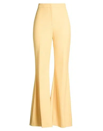 Erika Cavallini Woman Pants Yellow Size 8 Polyester, Viscose, Elastane