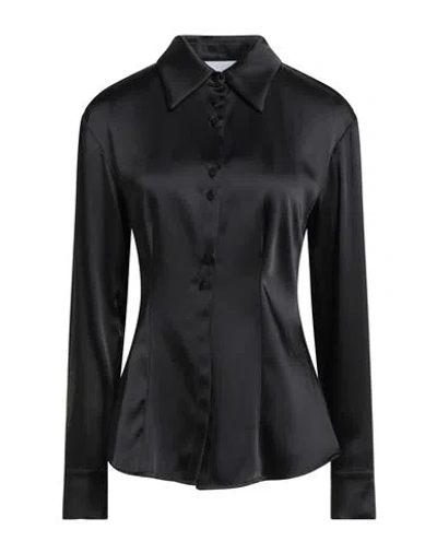 Erika Cavallini Woman Shirt Black Size 10 Acetate, Viscose