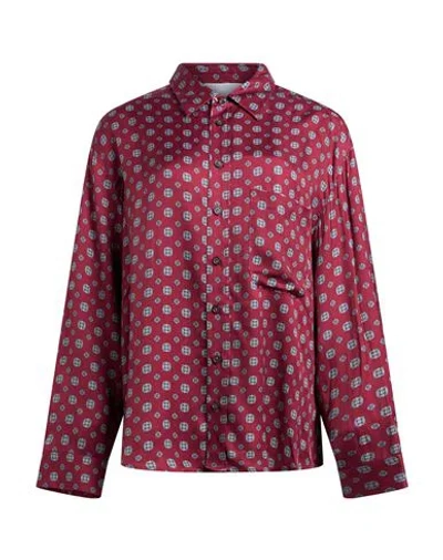 Erika Cavallini Woman Shirt Burgundy Size 8 Viscose In Red