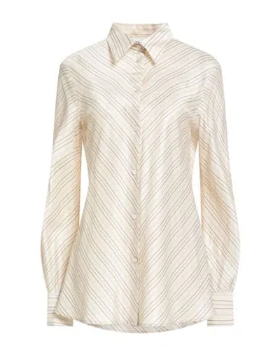 Erika Cavallini Woman Shirt Cream Size 10 Acetate, Viscose In Multi