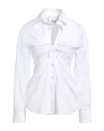 Erika Cavallini Woman Shirt White Size 8 Cotton