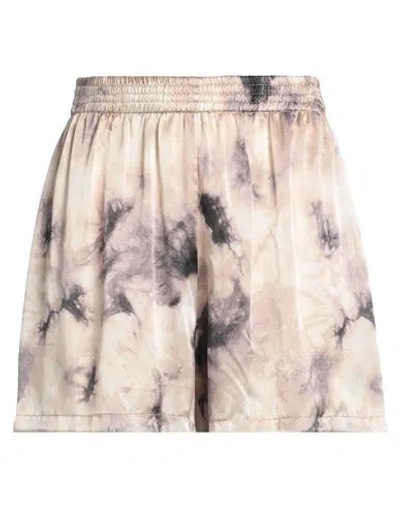 Erika Cavallini Woman Shorts & Bermuda Shorts Beige Size 4 Silk