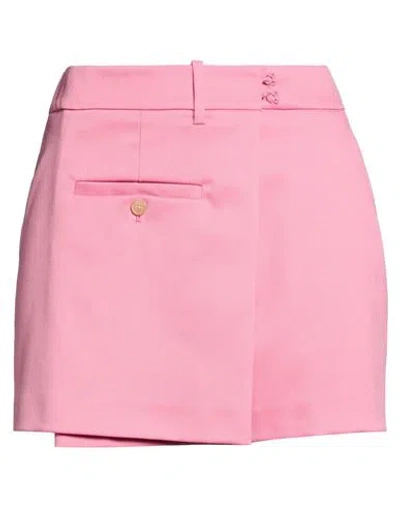 Erika Cavallini Woman Shorts & Bermuda Shorts Pink Size 4 Polyester, Virgin Wool, Elastane