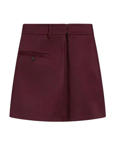 Erika Cavallini Woman Shorts & Bermuda Shorts Plum Size 8 Polyester, Virgin Wool, Elastane In Purple
