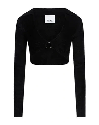 Erika Cavallini Woman Sweater Black Size L Viscose, Polyamide, Elastane