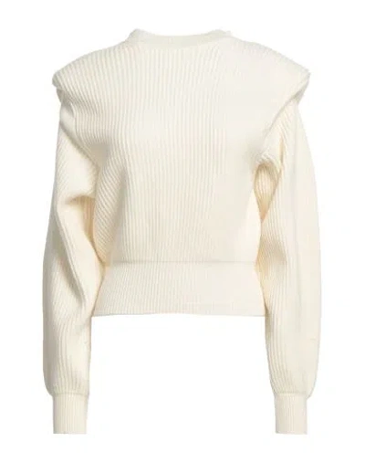 Erika Cavallini Woman Sweater Cream Size L Wool, Polyamide In White