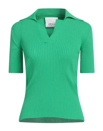 Erika Cavallini Woman Sweater Green Size M Viscose, Polyamide