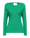 Erika Cavallini Woman Sweater Green Size S Virgin Wool In Green