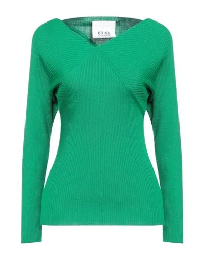 Erika Cavallini Woman Sweater Green Size S Virgin Wool