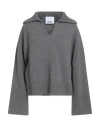 Erika Cavallini Woman Sweater Grey Size M Cashmere, Virgin Wool In Pink