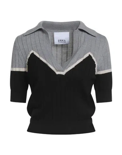 Erika Cavallini Woman Sweater Grey Size M Virgin Wool In Gray