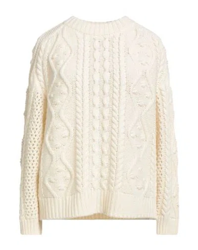 Erika Cavallini Woman Sweater Ivory Size M Wool, Polyamide