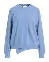 Erika Cavallini Woman Sweater Light Blue Size L Wool, Polyamide