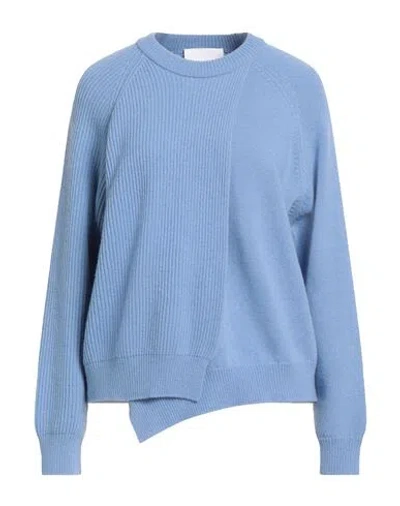 Erika Cavallini Woman Sweater Light Blue Size L Wool, Polyamide