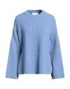 Erika Cavallini Woman Sweater Light Blue Size L Wool, Polyamide