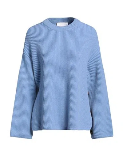 Erika Cavallini Woman Sweater Light Blue Size L Wool, Polyamide