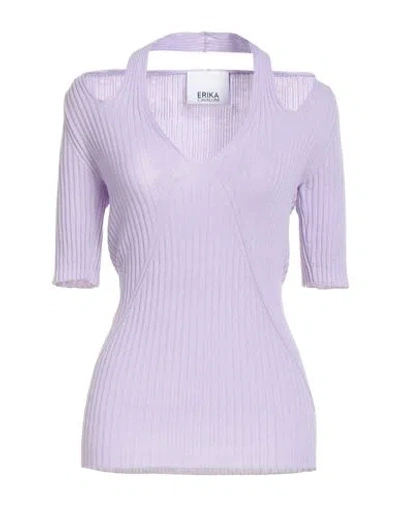 Erika Cavallini Woman Sweater Lilac Size M Virgin Wool