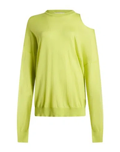 Erika Cavallini Woman Sweater Lime Green Size L Virgin Wool In Multi