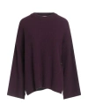 Erika Cavallini Woman Sweater Plum Size M Wool, Polyamide In Purple