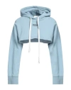 Erika Cavallini Woman Sweatshirt Sky Blue Size Xl Cotton In Blue
