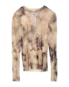 Erika Cavallini Woman T-shirt Beige Size 10 Polyamide, Elastane