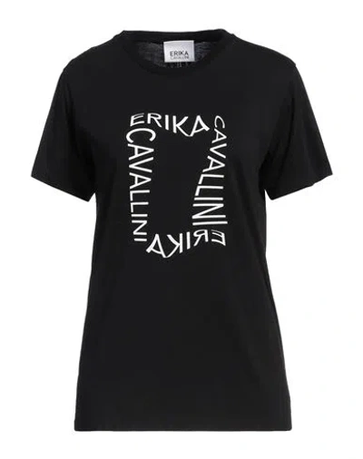 Erika Cavallini Woman T-shirt Black Size Xs Cotton