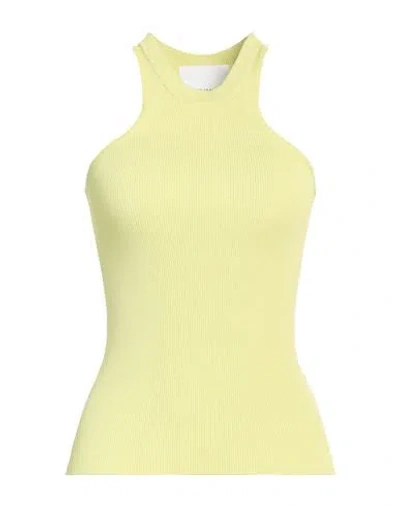 Erika Cavallini Woman Tank Top Lime Green Size M Viscose, Polyamide