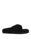 Erika Cavallini Woman Thong Sandal Black Size 8 Polyester In Black