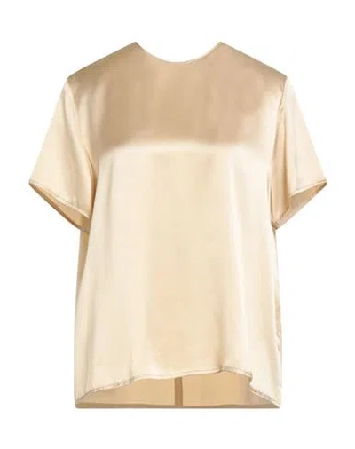 Erika Cavallini Woman Top Beige Size 10 Silk In Neutral