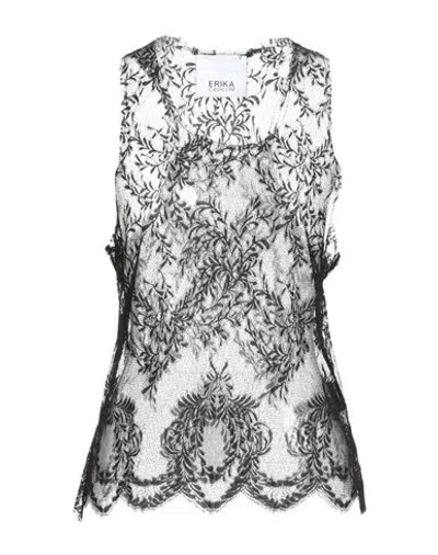 Erika Cavallini Woman Top Black Size 10 Polyamide
