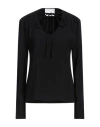 Erika Cavallini Woman Top Black Size 10 Viscose, Acetate In Black