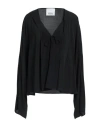 Erika Cavallini Woman Top Black Size 8 Acetate, Silk In Black