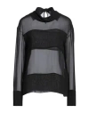 Erika Cavallini Woman Top Black Size 8 Polyester