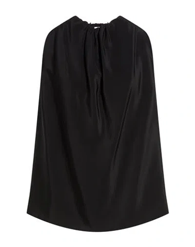 Erika Cavallini Woman Top Black Size 8 Silk