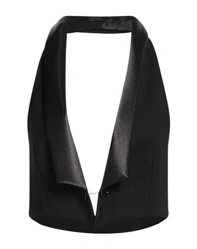 Erika Cavallini Woman Top Black Size L Viscose, Polyamide, Metallic Fiber, Elastane