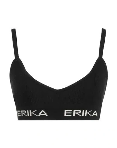 Erika Cavallini Woman Top Black Size M Virgin Wool