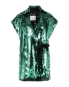Erika Cavallini Woman Top Emerald Green Size 6 Polyester, Virgin Wool, Elastane In Green