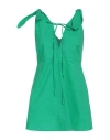 Erika Cavallini Woman Top Green Size 6 Cotton, Elastane