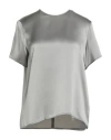 Erika Cavallini Woman Top Grey Size 8 Silk In Gray