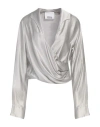 Erika Cavallini Woman Top Grey Size 8 Viscose In Grey