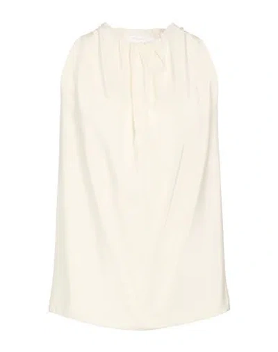 Erika Cavallini Woman Top Ivory Size 8 Silk In White