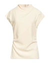 Erika Cavallini Woman Top Ivory Size 8 Viscose, Elastane In Neutral