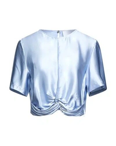 Erika Cavallini Woman Top Sky Blue Size 8 Viscose