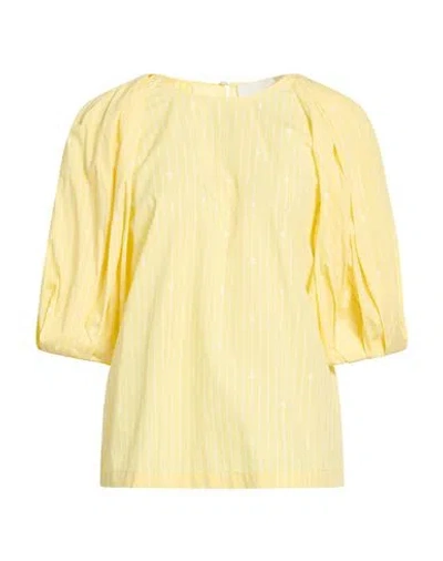 Erika Cavallini Woman Top Yellow Size 10 Cotton