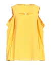 Erika Cavallini Woman Top Yellow Size 6 Acetate, Silk In Yellow