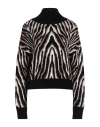 Erika Cavallini Patterned-intarsia Wool-blend Jumper In Black