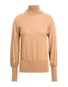 Erika Cavallini Woman Turtleneck Camel Size Xs Virgin Wool