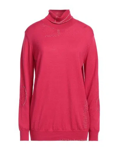 Erika Cavallini Woman Turtleneck Garnet Size M Virgin Wool