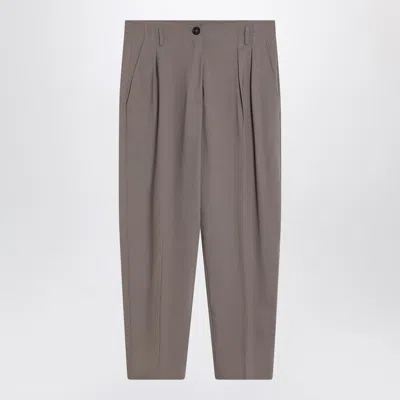 Erika Cavallini Women's Dove-colou Wool-blend Trousers