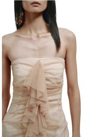 Erika Cavallini Women's Dress  In Tulle In Neutral